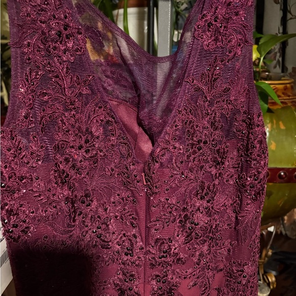 Christina Wu Burgundy Lace Wedding Dress - Picture 4 of 4